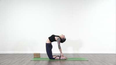 screenshot from online yoga class with yoga teacher Lauren Matters at Yogateket yoga studio in Uppsala Sweden