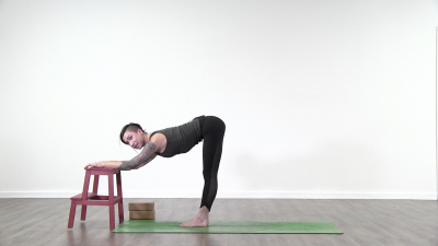 screenshot from online yoga class with lauren matters at Yogateket yoga studio in Uppsala sweden