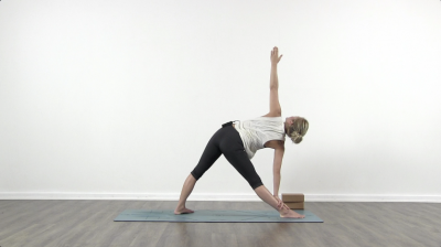 Screenshot from a Online yoga class at Yogateket yoga studio from Uppsala Sweden