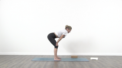 Screenshot from a Online yoga class at Yogateket yoga studio from Uppsala Sweden