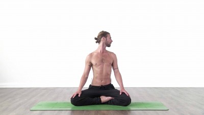 Screenshot from a Online yoga class at Yogateket yoga studio from Uppsala Sweden
