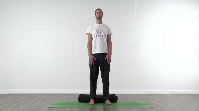 Screenshot from a Online yoga class at Yogateket yoga studio from Uppsala Sweden