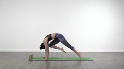 forhead to knee yoga core