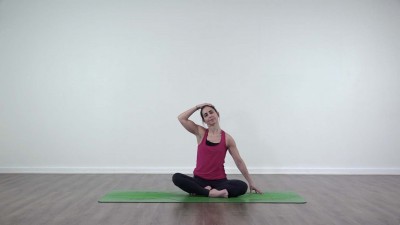 screenshot from online yoga class with yoga teacher at Yogateket yoga studio in Uppsala Sweden