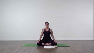 Screenshot from a Online yoga class at Yogateket yoga studio from Uppsala Sweden