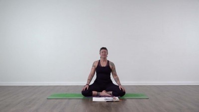 Screenshot from a Online yoga class at Yogateket yoga studio from Uppsala Sweden